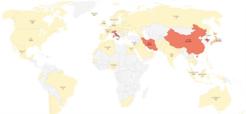 World Map New York Times