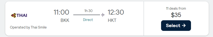 טיסות פנים נוחות בתאילנד