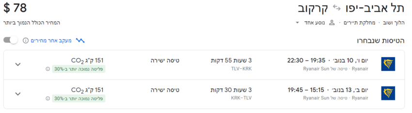 טיסות זולות בוספי שבוע